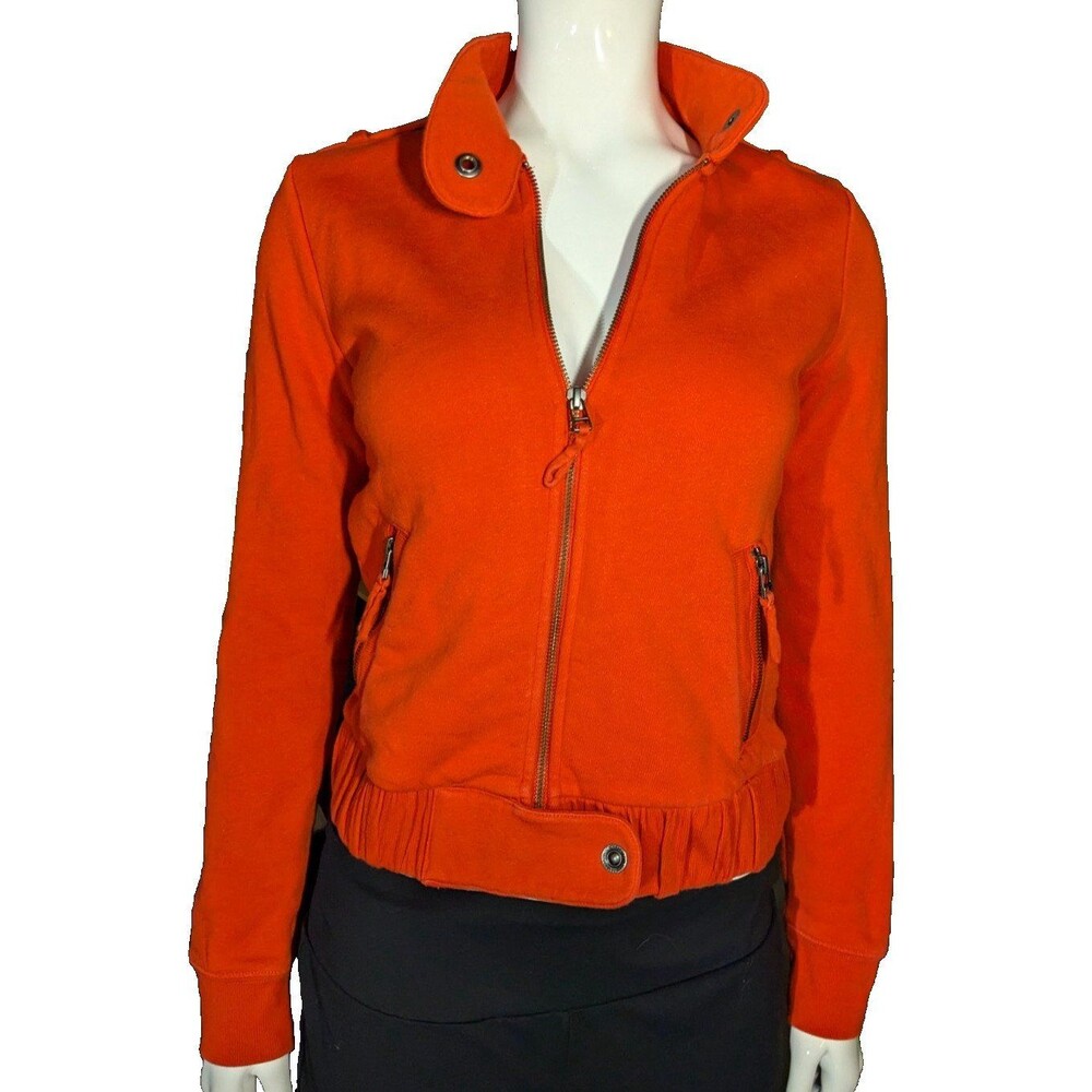 Harley Davidson Jacket Womens S Full Zip Soft Red Embroidered Motorcycle Snaps